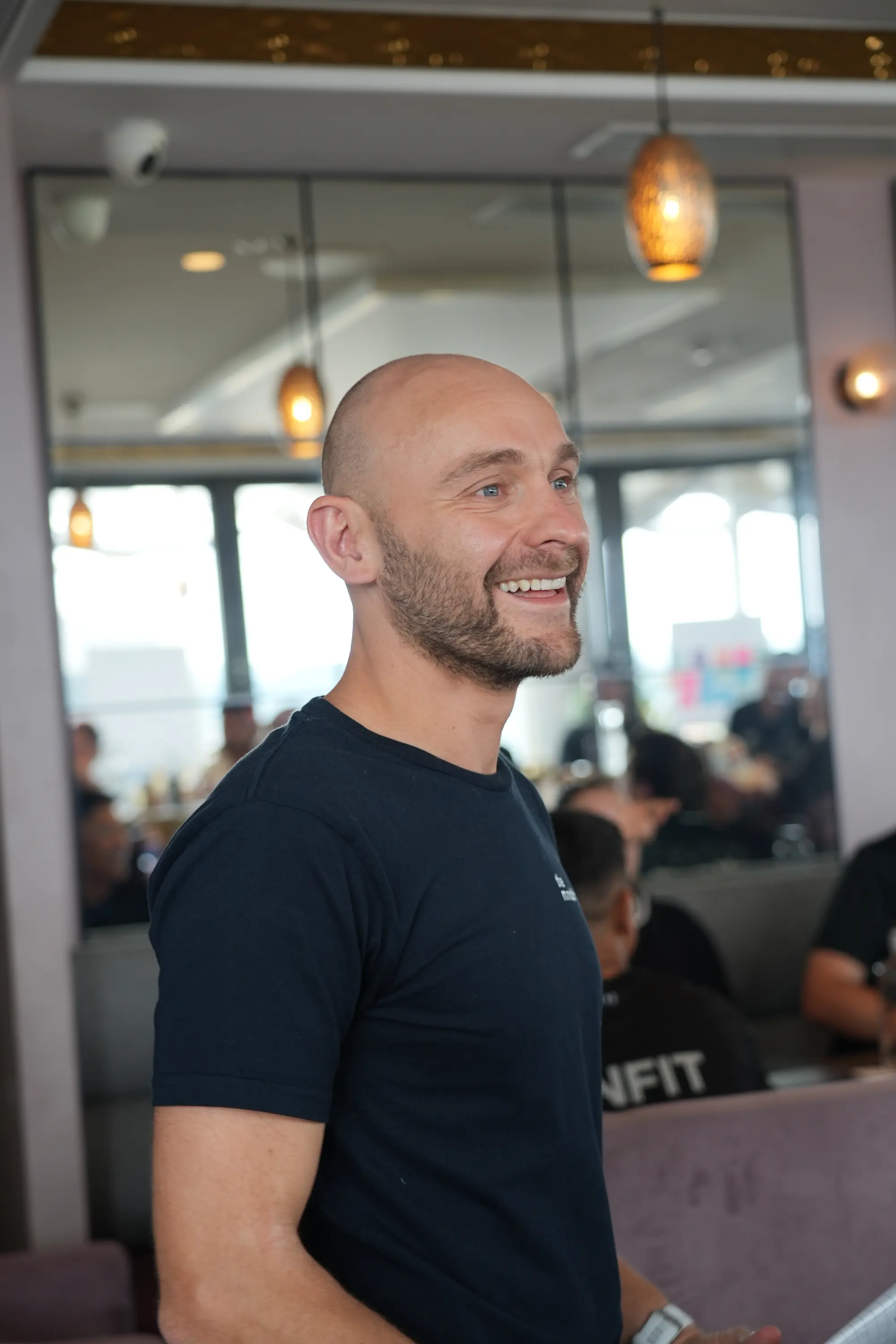 Steve Morris, founder of The Mindshift Lab, during a break at a leadership session